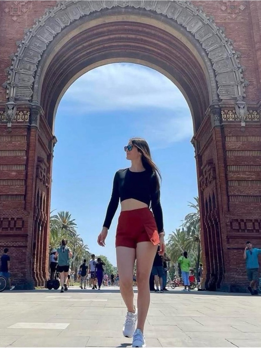 Rust Orange Mini Skort